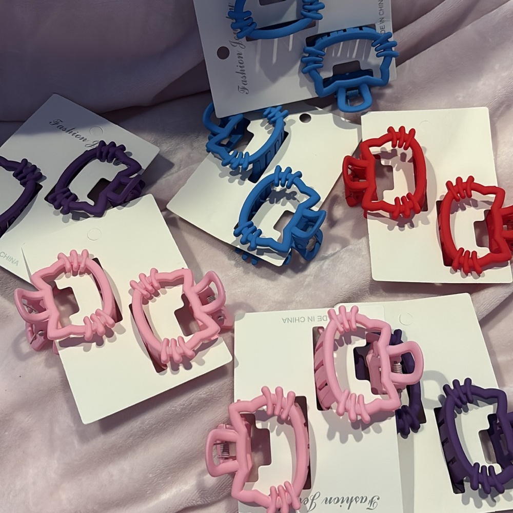 Colorful Hair Claw Clips Set